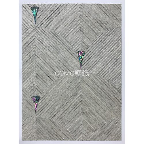 COMO 新款高级感玄关 扇形天然材质镶嵌工艺背景壁纸DE2336M298