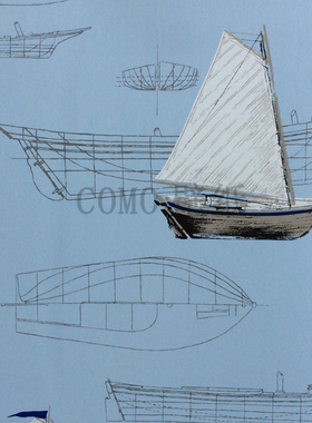 MENTON航海帆船儿童房墙纸壁纸GN600981 600982 600983 600984