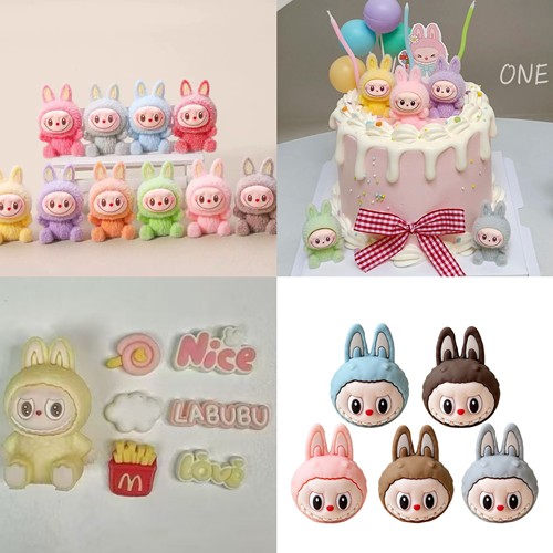 网红ins可爱布布软胶巧克力立体生日蛋糕装饰摆件甜品台玩偶拉