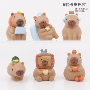 蛋糕装饰烘焙摆件情绪小憨豆卡皮巴拉capybara水豚公仔玩偶小憨豆