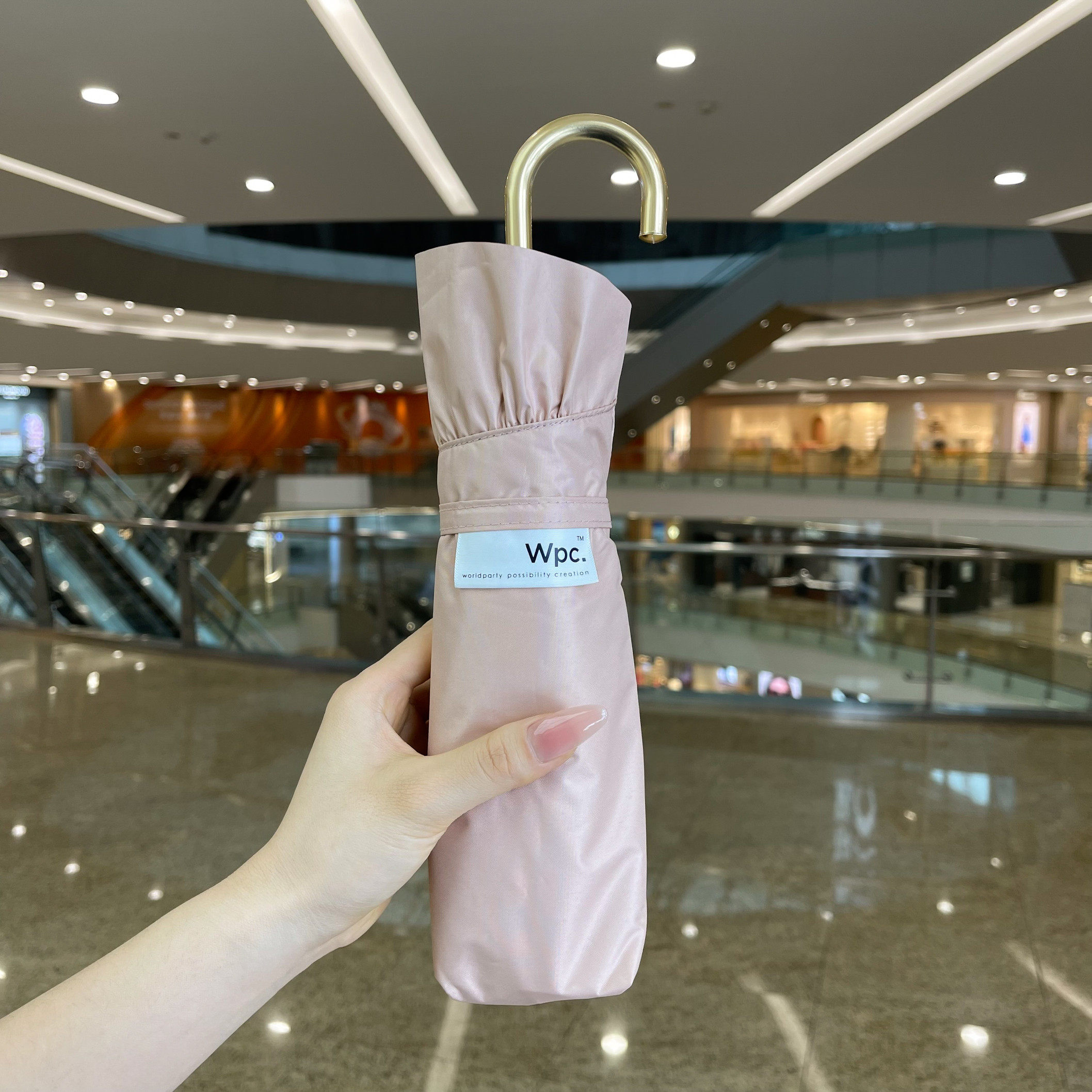 日本Wpc.鸟笼拱形黑胶三折遮阳伞大波浪纯色防晒紫外UV晴雨太阳伞