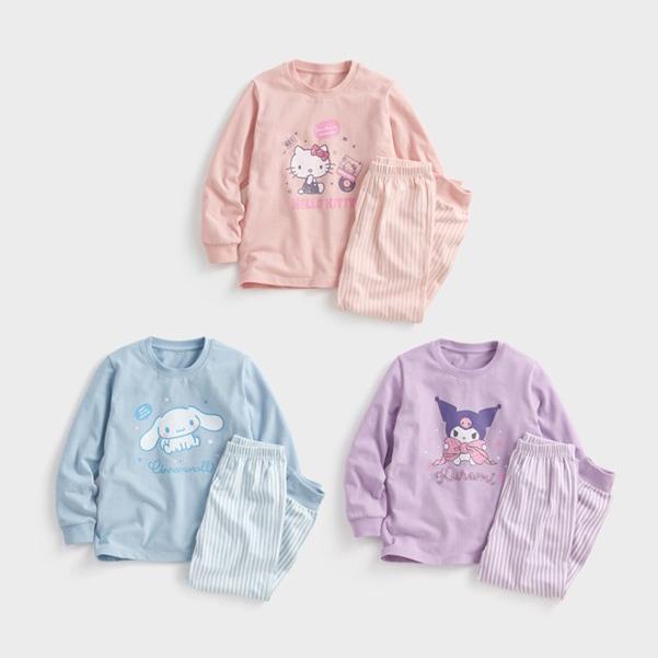 女宝秋冬秋衣秋裤套装儿童条纹卡通宽松家居服女童春季高品质睡衣