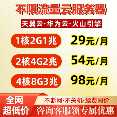 天翼云服务器租用vps不限流量