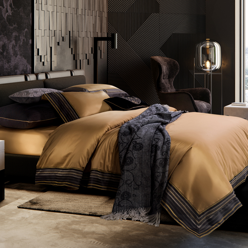 欧式高端120S匹马棉贡缎四件套