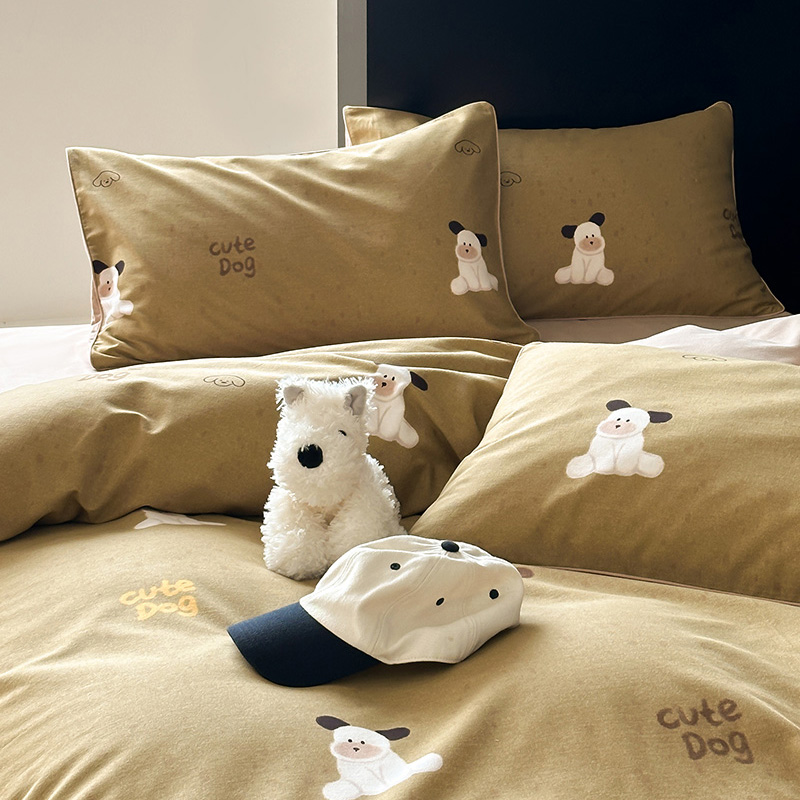 秋冬A类卡通磨毛四件套保暖可爱