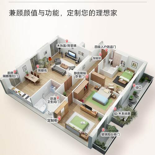 免漆降噪防潮环保木门/玻璃门
