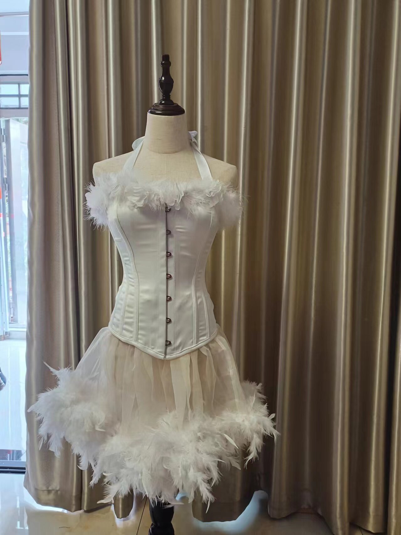 新款白色束腰宫廷钢骨马甲宫廷收腹塑腰corset收腰女束身衣包邮