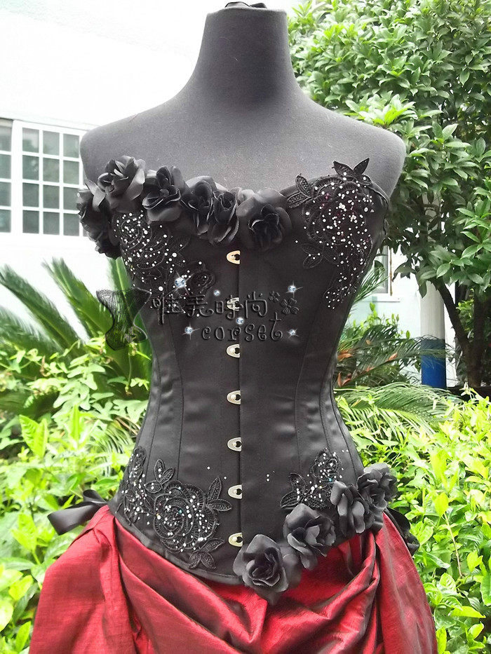 宫廷马甲 哥特式束身衣收腹马甲 CORSET钢骨塑身衣 强力塑身束腰