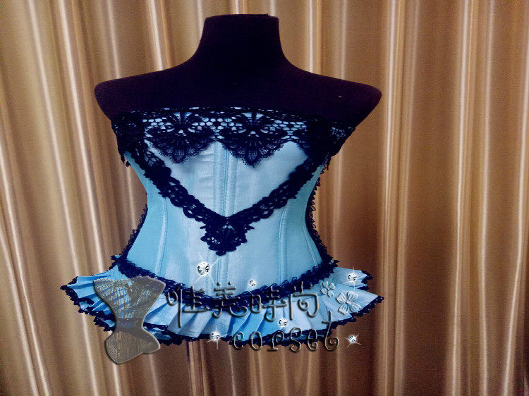 新款全胸哥特式宫廷马甲corset强力钢骨束身衣收腰塑腹瘦束腰包邮