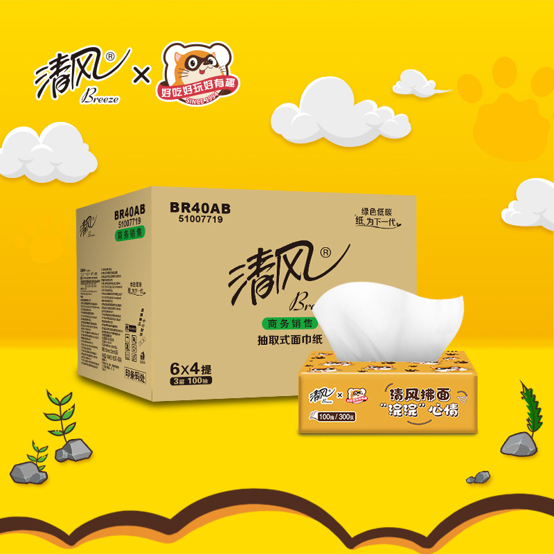 清风3层100抽24包商务家用员工福利S码小号餐巾纸整箱抽取式纸抽怎么样,好用不?