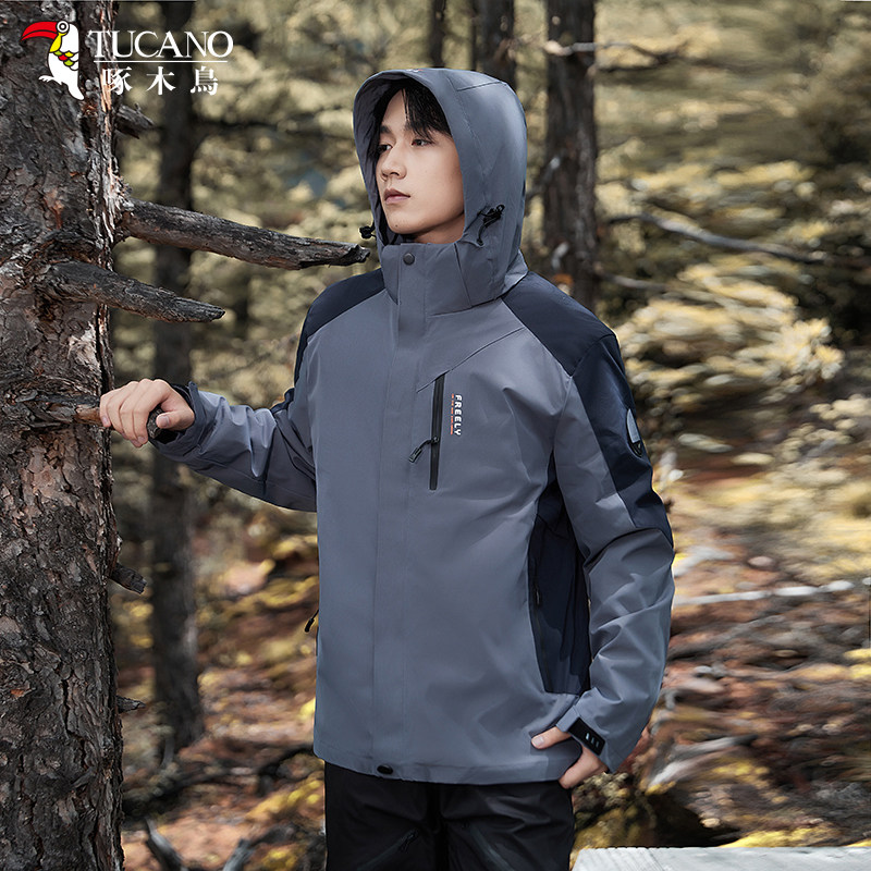 啄木鸟冲锋衣男外套2025新款