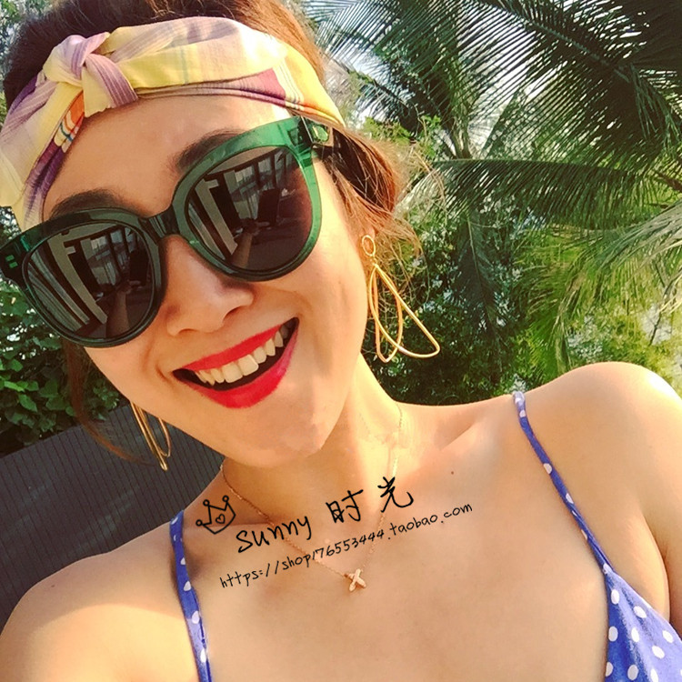 透明椭圆形情侣墨镜韩版