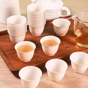 一次性加厚杯茶杯一口杯稻壳杯功夫杯航空家用办公室荣耀