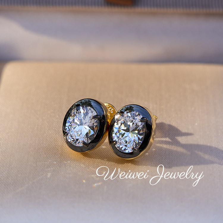 925银钻石耳钉女意大利轻奢高级感复古黑色耳钉简约百搭水晶耳饰,饰品/流行首饰/时尚饰品新,银饰耳饰,淘宝优惠券,粉丝福利购,淘宝优惠卷