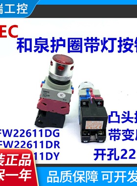 IDEC和泉AOLFW22611DG带灯按钮AOLW22211DG开关10DR01DY20DW