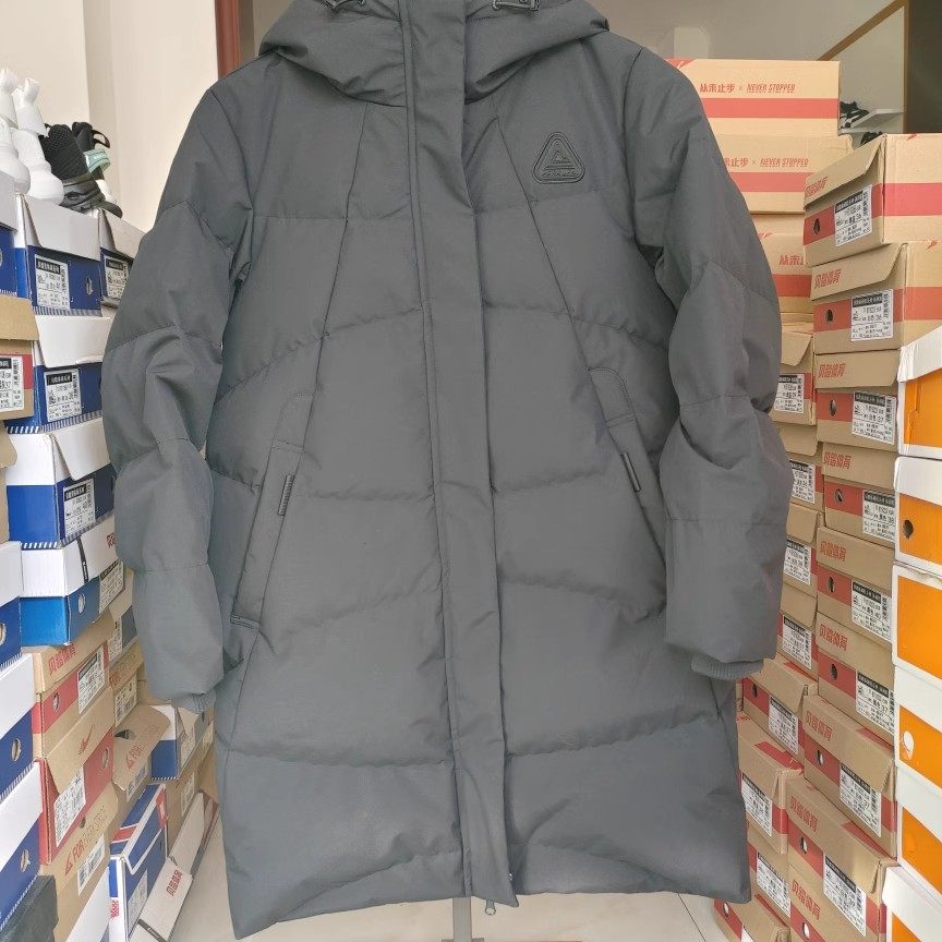 匹克中长羽绒服女2023冬季女子长款时尚百搭防风羽绒外套F5234382