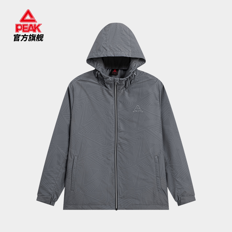 匹克风衣男2024春时尚加绒保暖防风防水休闲户外连帽外套F2241271