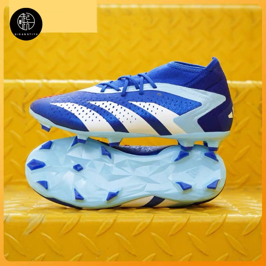 Adidas Predator Accuracy.1高端中帮FG人造草坪儿童足球鞋IE9499