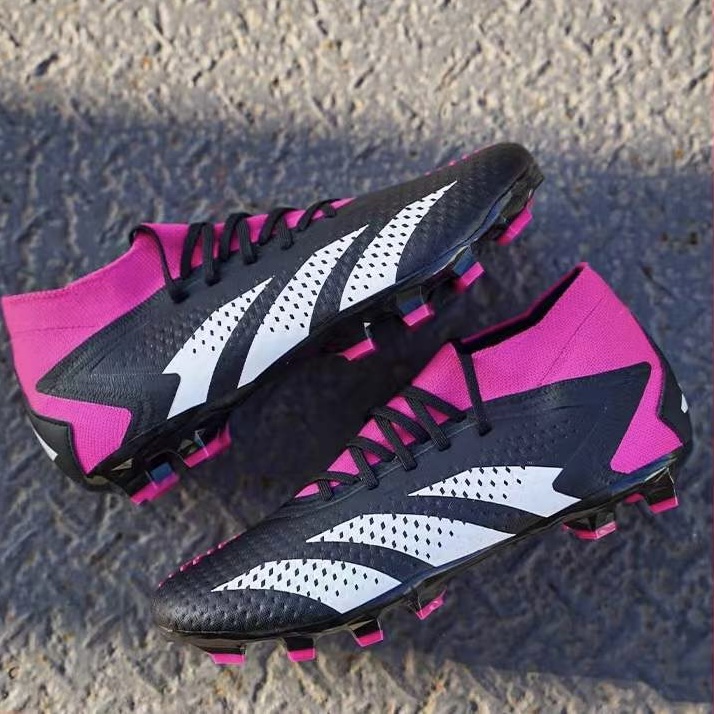 Adidas PREDATOR .2 MG猎鹰次高端短钉人草黑粉足球鞋GW4628