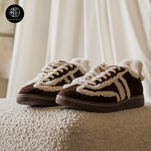 Foot Industry足下工业 经典毛绒休闲 复古德训板鞋AUA318-004