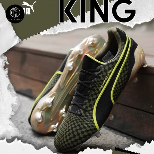 PUMA保时捷Porsche联名King Ultimate FG胶质长钉足球鞋108484-01