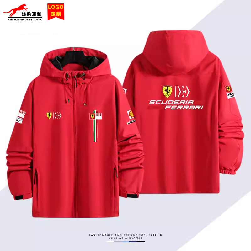 法拉利工作服工装风衣夹克外套男