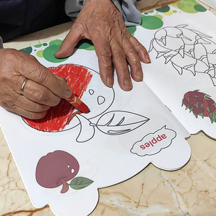 中老年人画画涂鸦涂色绘本A4益智防神器打发时间痴呆锻炼手指玩具