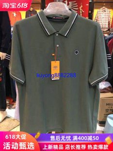 净色绣鹰标短袖 威鹏夏季 男士 款 T恤纯色柔软休闲翻领D22147 polo衫