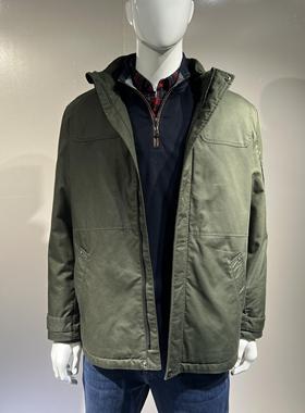 威鹏2024新款男中长冬季纯商务款可拆帽子便服休闲羽绒外套A64038