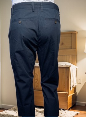 威鹏男22夏季新品中高腰合体弹力舒适西裤休闲长裤612017 612015