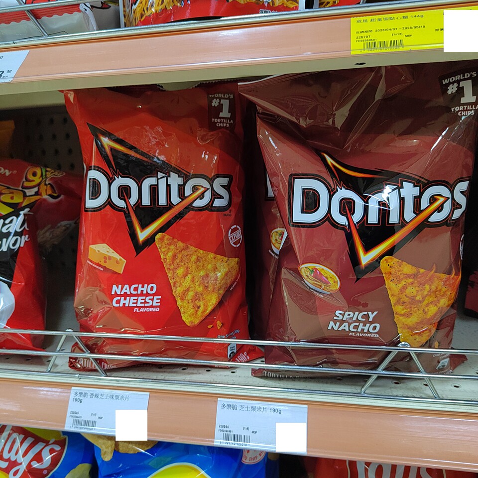 港版多力多滋Doritos多乐脆原味粟米片香辣芝士零食190g拍3个包邮图片