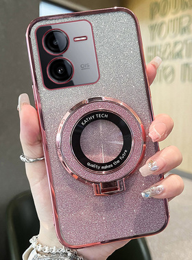 适用于vivoy100t手机壳vivo保护硅胶套5G全包防摔软壳V2314DA个性时尚创意vivi步步高丫100t透明闪粉高奢潮流