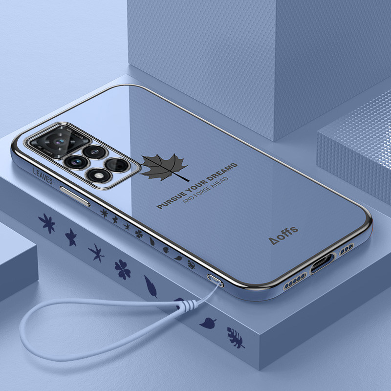 适用于华为荣耀v40手机壳honorv40轻奢版保护硅胶套yok一an10直边枫叶