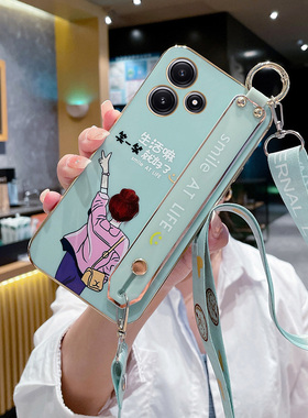 适用于红米13C手机壳Redmi13R硅胶套防摔5G新款可爱时尚背影女孩生活嘛23124RN87C腕带挂绳小米十三C超薄防摔