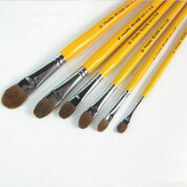 Van Gogh 826 wolf oil brush, gouache brush, watercolor pen, long wooden pole, flat round head art supplies, monochrome suit
