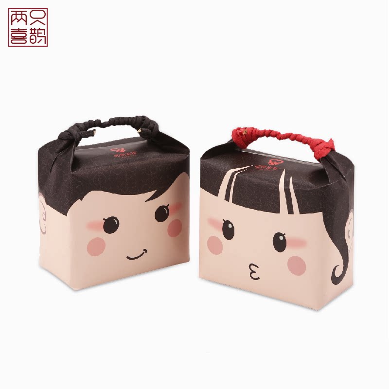 喜宴伴手礼满月诞生百日宴周岁酒回礼盒宝宝新生儿礼品两只喜鹊