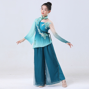 儿童古典舞表演服胶州秧歌艺考服独舞扇子民族舞飘逸中国风演出服