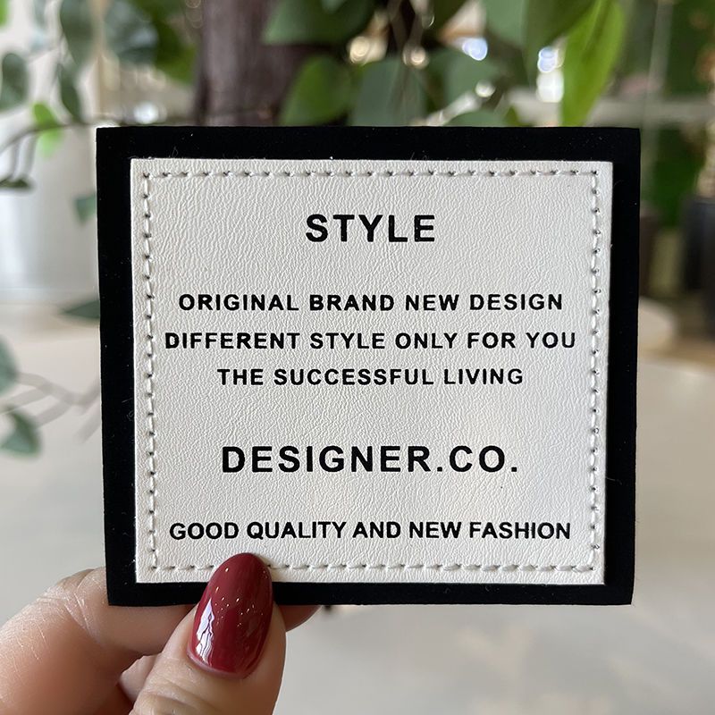 自粘布贴免缝皮革商标大标服装裤子标布贴补丁英文字母贴