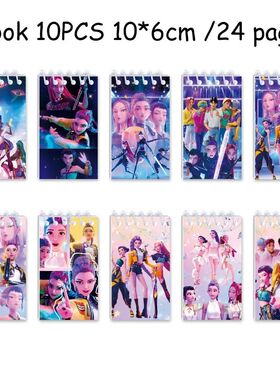 10PCS Kpop Demon Hunters Notebook Huntrix Rumi Mira Zoey Bin