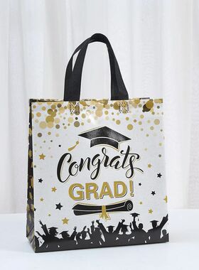 Large Graduation Congrats Handheld Bags Nonwoven Fabric Cand