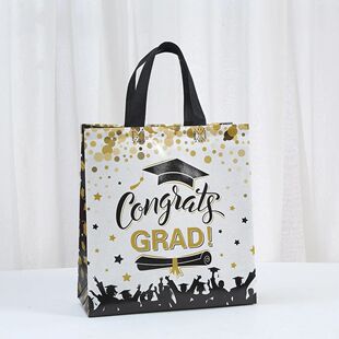 Large Graduation Congrats Handheld Bags Nonwoven Fabric Cand