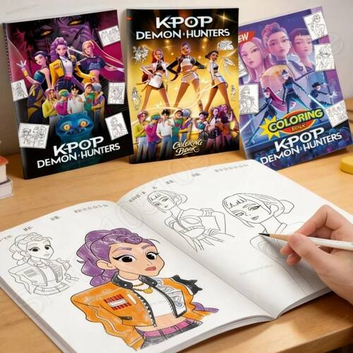 Kpop Demon Hunters Coloring Book Anime Character Rumi Mira Z