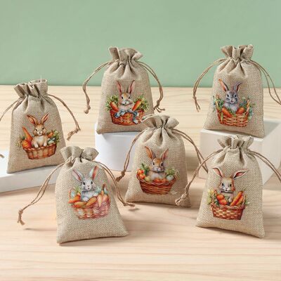 Easter Bunny Gift Candy Bag Happy Easter Decoration For Home
