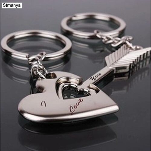 New Trendy Hot Sale one Pair Key Chain Alloy Arrow Bow Love