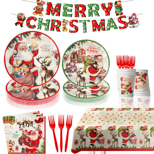 Christmas Party Theme Decoration Arrangement Flag Balloon Si