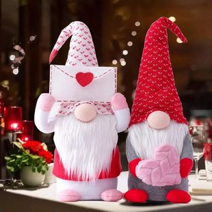 Valentines Day Gnomes Decorations, Handmade Valentine Gnome