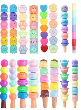 1pcs Creative 5 Color Highlighter Cartoon Cute Shape Highlig