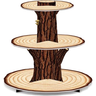 Wooden Cupcake Stand Decoration 3 Tier Western Party Cake Ho