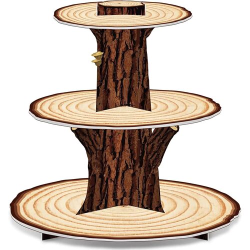 Wooden Cupcake Stand Decoration 3 Tier Western Party Cake Ho