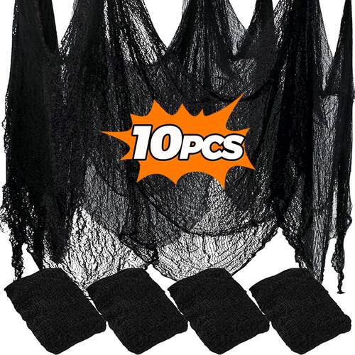 Halloween Black Creepy Cloths 76x198cm Mesh Cheesecloths Hal